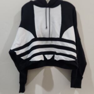 adidas Black and White Women's Hoodie Sweater
